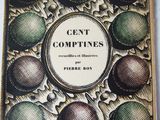 an old book with a picture of a bunch of fruit on it