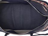 the inside of a purse with a zipper on the side