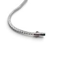 sterling silver snake necklace on a white background with a silver snake charm