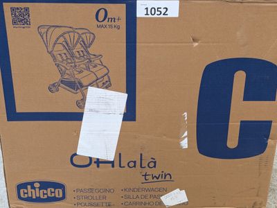 a cardboard box with a picture of a baby stroller on it