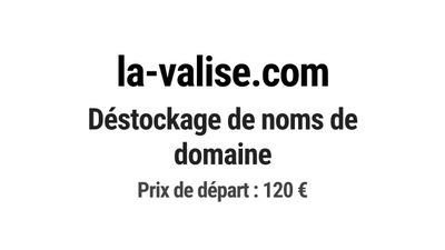 Nom de domaine la-valise.com. Catégorie: Tourisme et voyage.