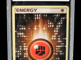 a close up of a card with a star in the background