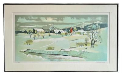 Pierre BICHET (1922-2008) Hiver à Boujeons. - Photo 1