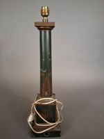 Pied de lampe métallique laqué à décor de feuillages stylisé… (photo 2)