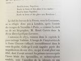 an open book with a black and white image of a clock on it