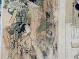 two pictures of a man and a woman sitting on a bench