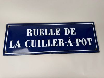 panneau de signalisation français pour la « ruelle de la cullera » - pot
