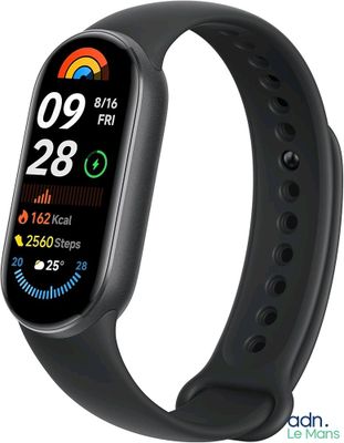 a close up of a smart watch on a white background