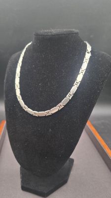 John HARDY, Collier ras de cou en argent 925 alternant maill… - Photo 1