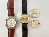 plusieurs types de montres sont présentés sur une surface blanche