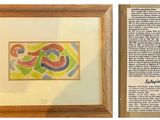 deux images encadrées, l'une représentant un tableau et l'autre un poème, accrochées au mur