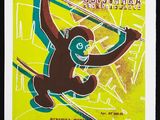 an image of a poster of a monkey holding a baseball bat