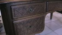Bureau en chêne à 4 tiroirs décor sculpté et pieds cambrés -… (photo 4)