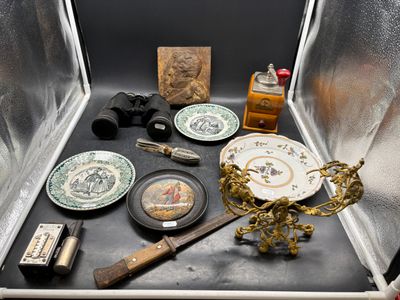a photo of a box with a lot of items in it