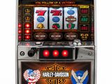 a close up of a slot machine on a white background