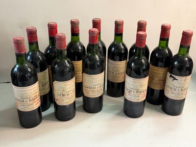 12 bouteilles Château LYNCH BAGES 1972 5ème GCC Pauillac (BG…
