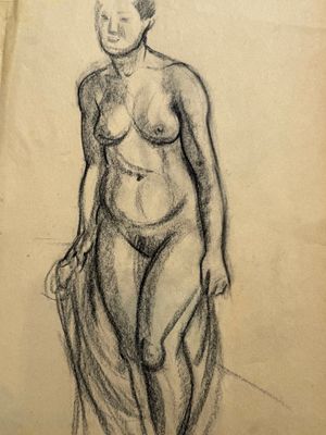 an image of a drawing of a woman in a dress