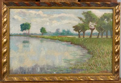 Hector DEPRAET (1872-1957) Bord de rivière