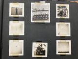 a black and white photo of a group of old photos