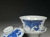 pair of chinese blue and white cups and saucers