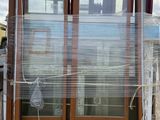 a large window that has been wrapped up in plastic