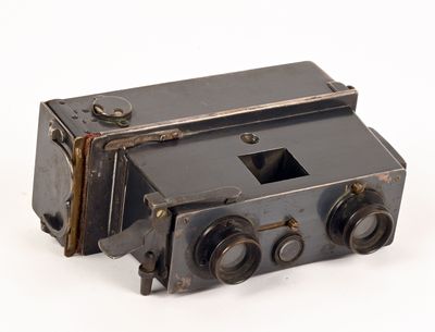 BOITE TIROIR APPAREIL STEREOSCOPIQUE VERASCOPE JULES RICHARD 1900 WW1 Vitrine 119006