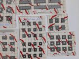 many pieces of paper that have been made to look like a board game