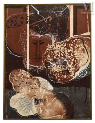 an image of a painting of bread and other food on a table