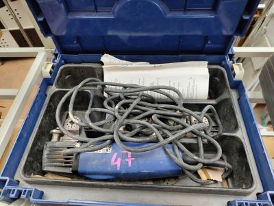 a blue box with a bunch of wires inside of it