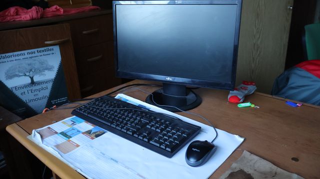 Configuration informatique ancienne avec imprimante, non testé