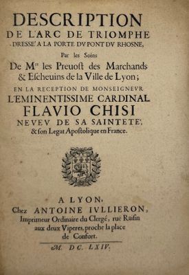 [MÉNESTRIER (Claude-François)]. Description de l'arc de trio…