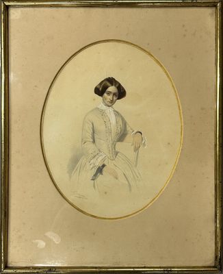 ECOLE du XIXe s. - Portrait de femme - Photo 1