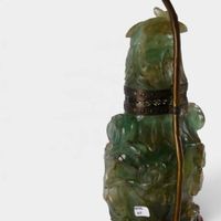 Lampe à poser ornée d'un groupe en quartz vert sculpté à déc… (photo 3)
