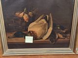 a picture of a picture of a duck and a duck head on a table