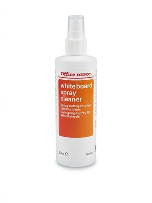 une bouteille de nettoyant pour tableau blanc de bureau sur fond blanc