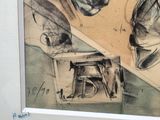 a picture of a drawing of a cow in a picture frame