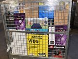 a large metal cart with a lot of items on it