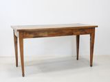 an image of a wooden table with drawers on it