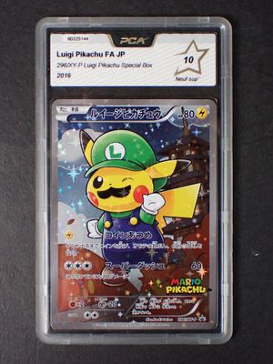 un gros plan sur une carte représentant un Pikachu