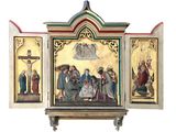 une photo d'un tableau représentant Jésus sur la croix