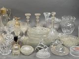 a lot of glass items that are on the table