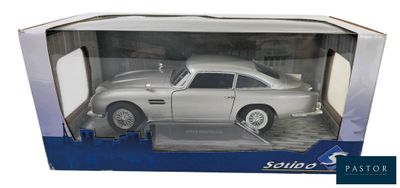 the silver car is in the box on the white background