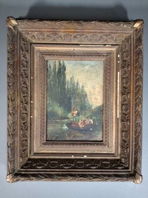 a picture of a painting hanging on the wall