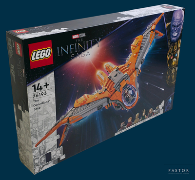 une boîte de Lego sur laquelle figure l'image d'un vaisseau spatial