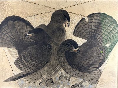 deux oiseaux qui sont posés côte à côte sur une table