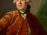 portrait of a man in a red coat holding a glass of wine