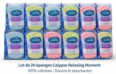 lot de 20 eponges calypos relaxing moment 100 % cellulose - doucet absorbants