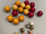 a lot of different types of eggs on the table