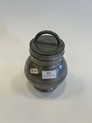 an image of a metal container with a tag on it