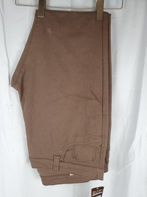 LMA - Pantalon jean 5 poches en toile sergé marron - Taille …